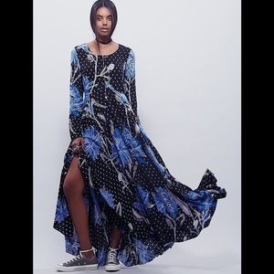 Free People First Kiss Maxi Boho Dress Size M